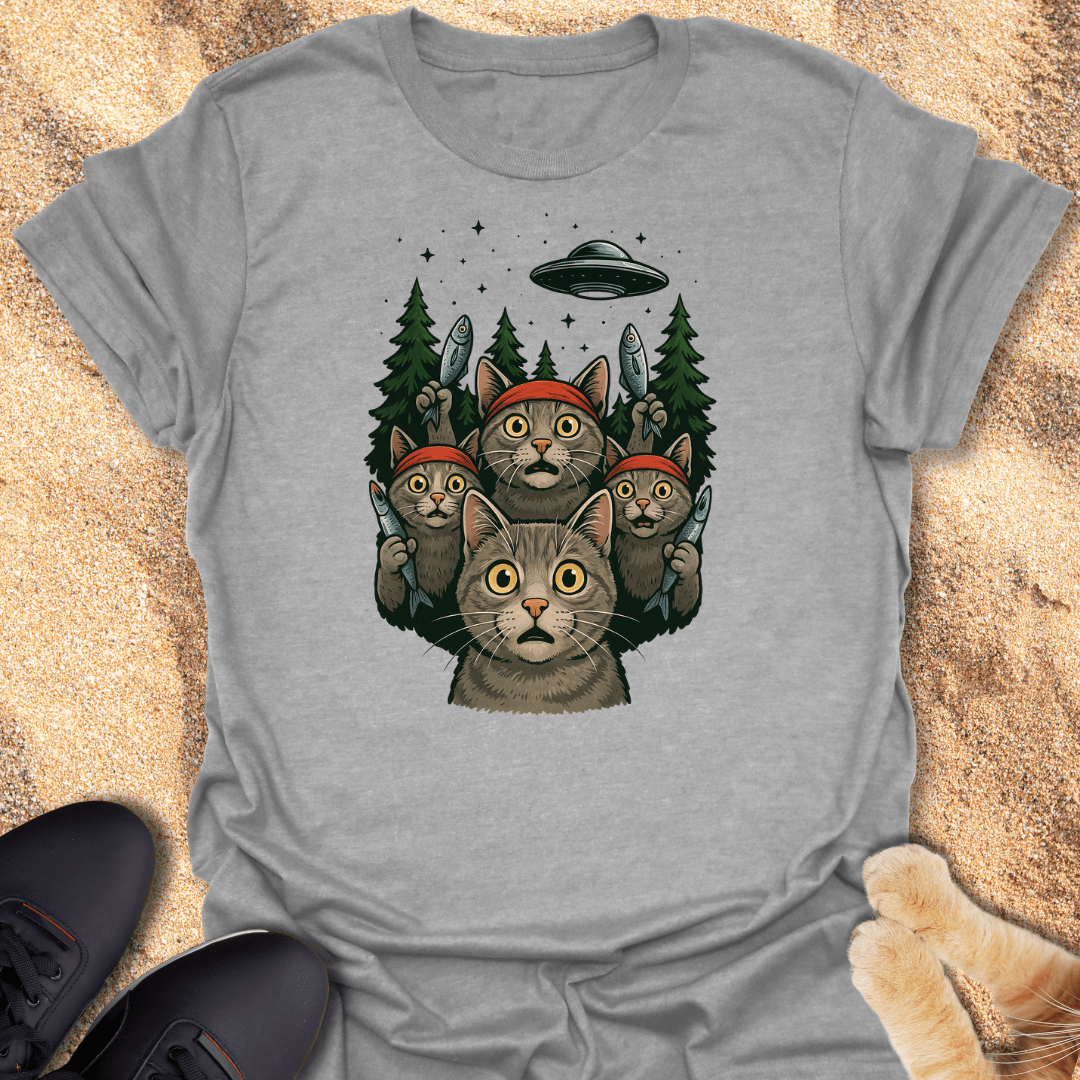 Alien Invasion Cat Edition T-Shirt 29979543913211796437