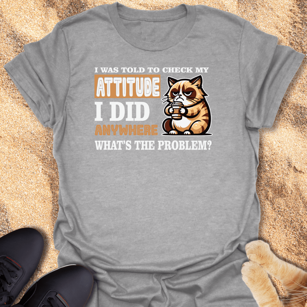 Attitude? Ask My Coffee First T-Shirt 57496314350048153098