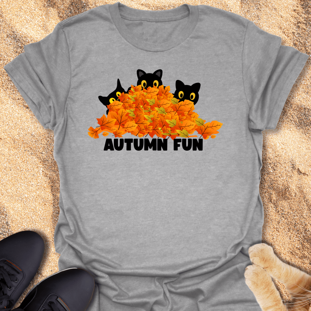 Autumn Fun Cats T-Shirt 10242448680392148103