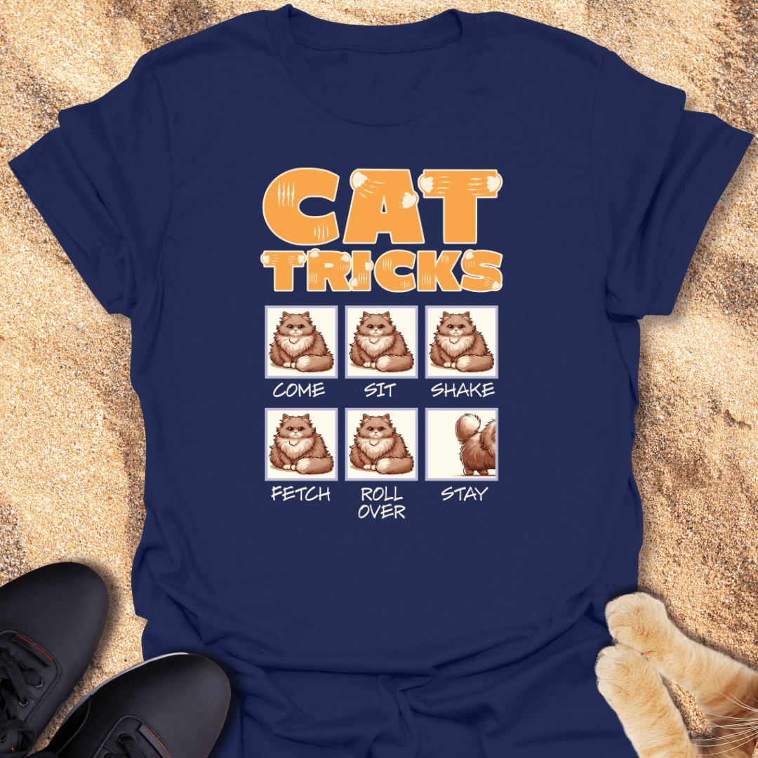 Cat Tricks: Expectation vs. Reality T-Shirt 21458726002049185886