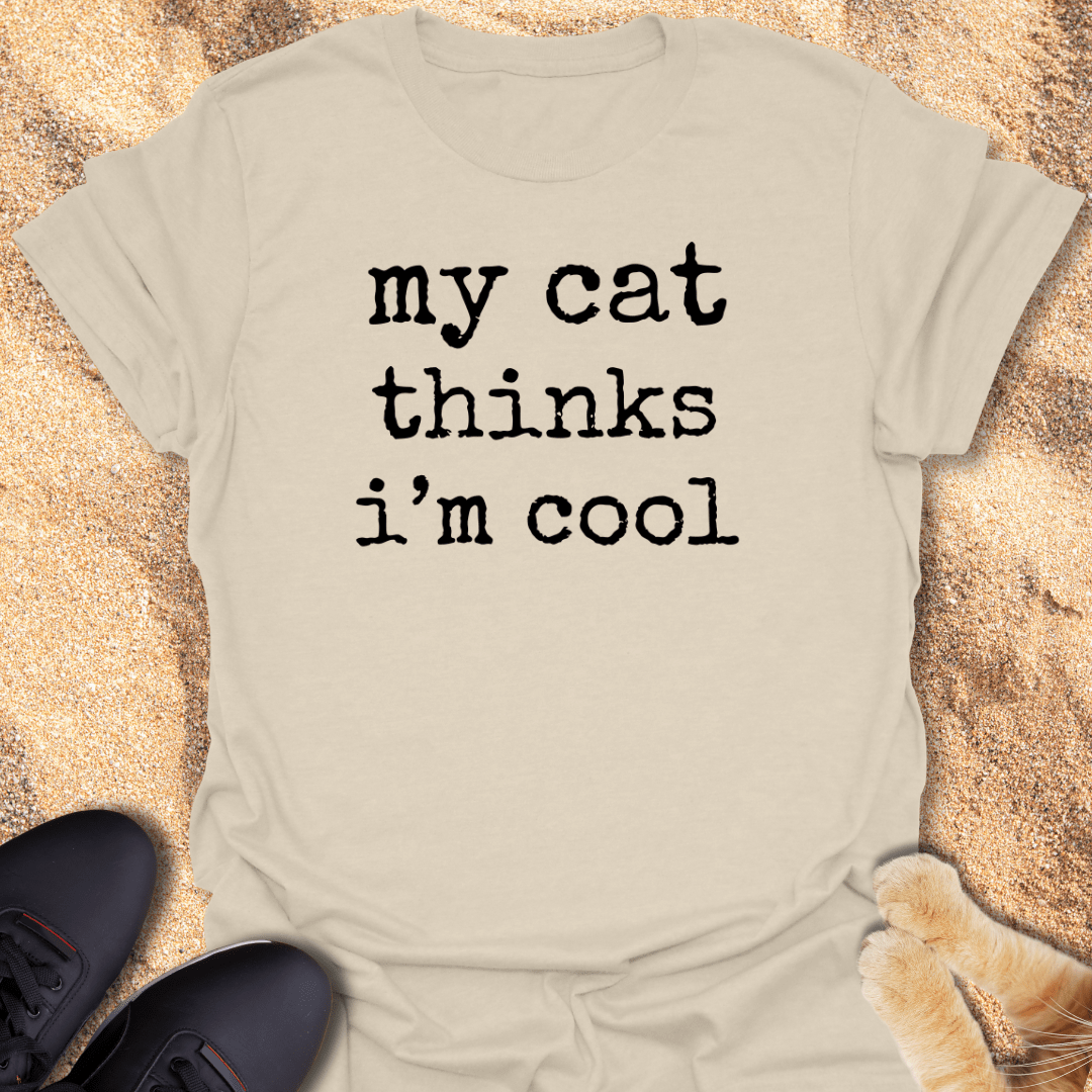 Certified Cool by My Cat T-Shirt 27009134312225018165