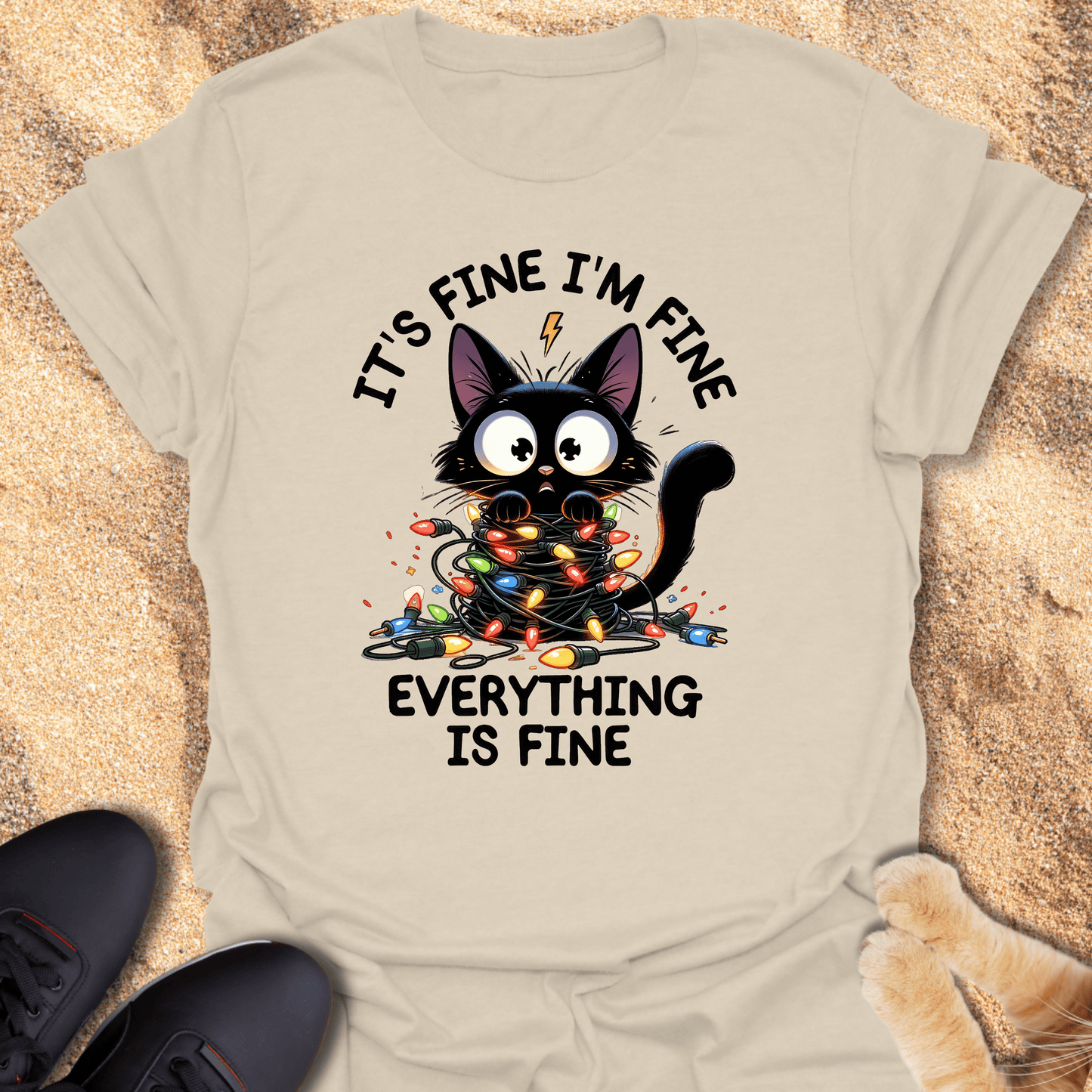 Christmas Cat Funny Unisex T-Shirt 11288072142037960382