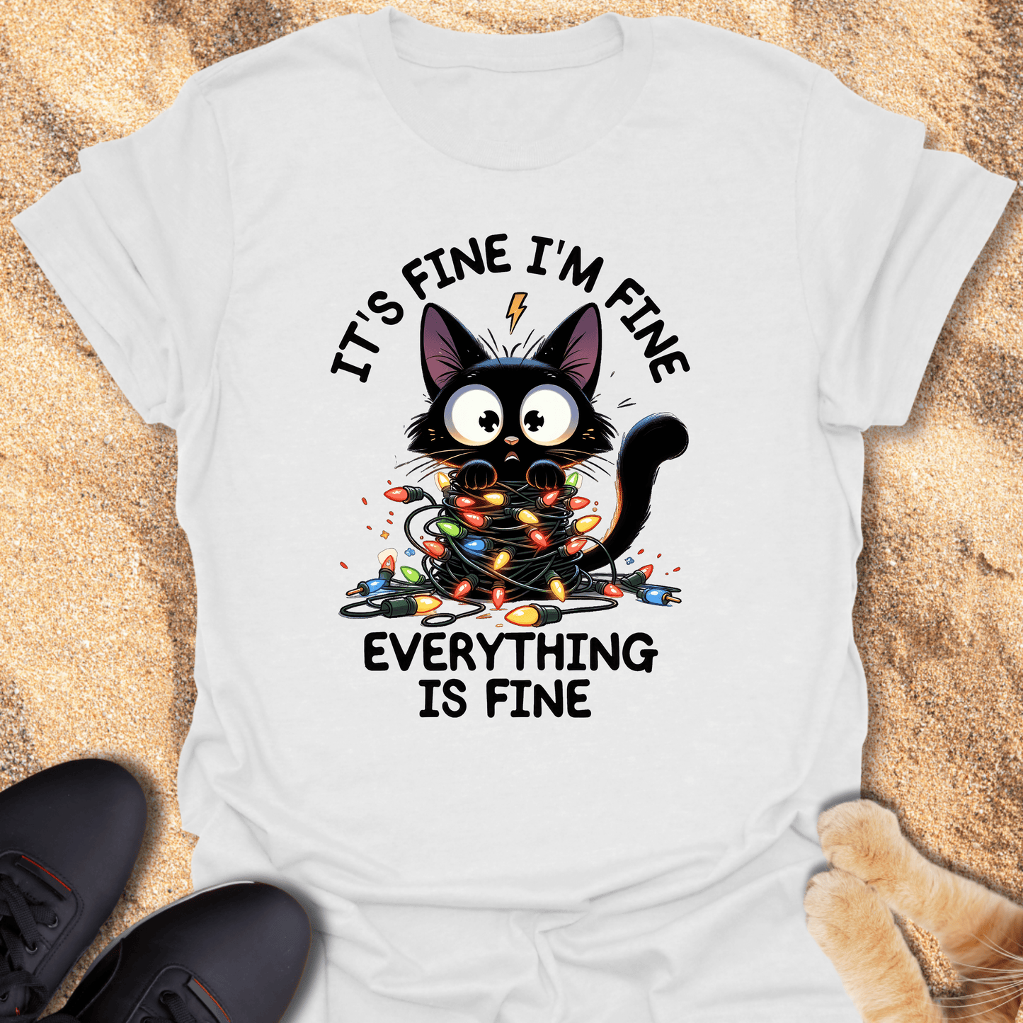 Christmas Cat Funny Unisex T-Shirt 87723911556081722258