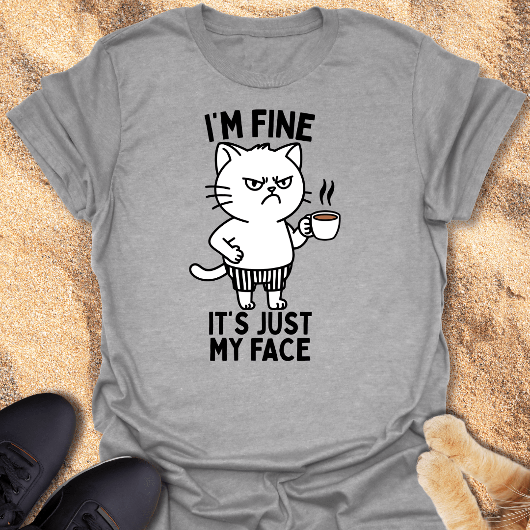 Coffee & Sarcasm Cat T-Shirt 19404973130954190189