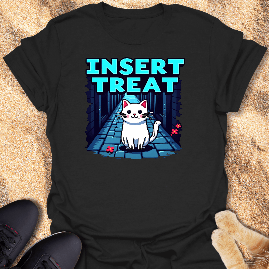 Feed Me, Human – 8-Bit Meow T-Shirt 17965426872995002192