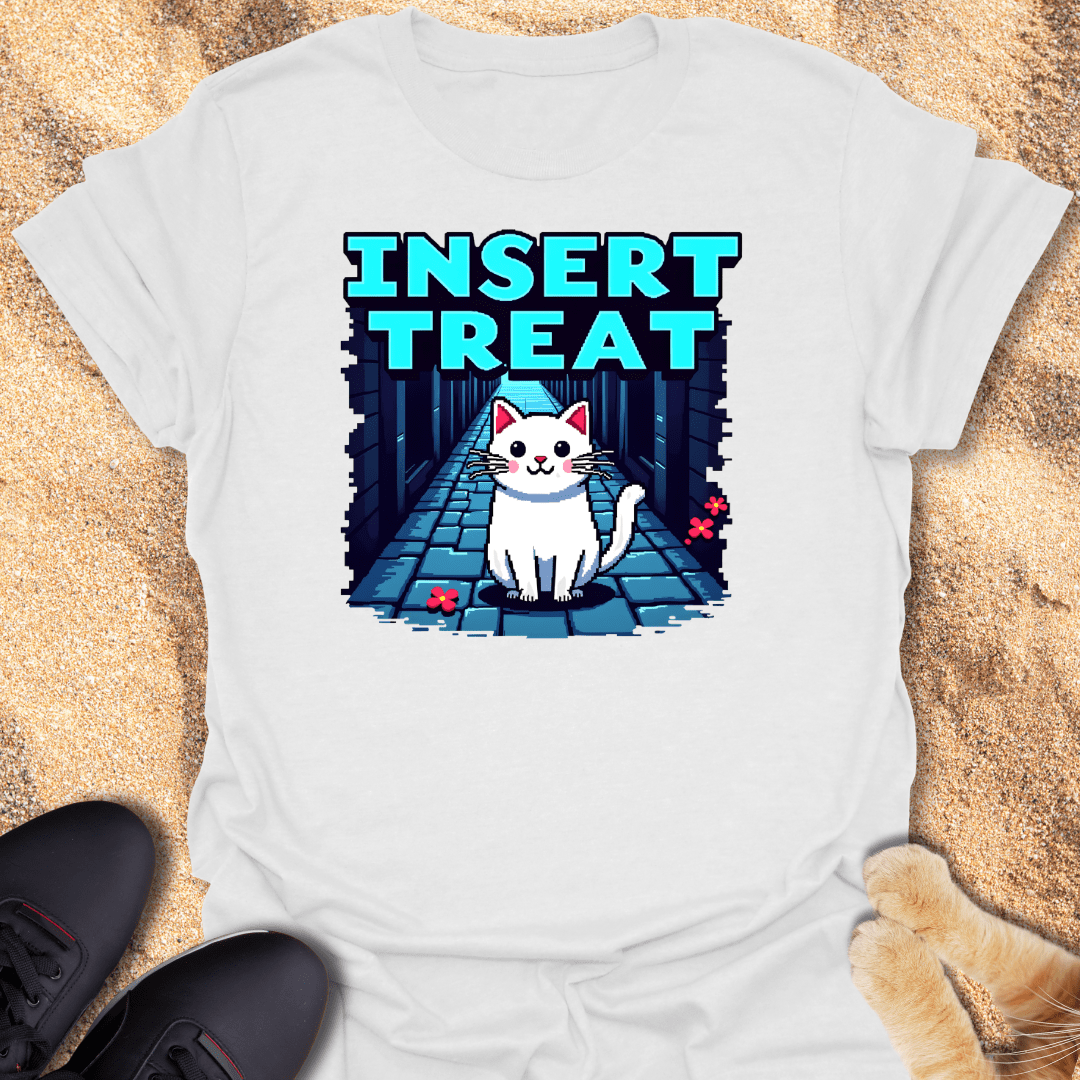 Feed Me, Human – 8-Bit Meow T-Shirt 53246160422283530835