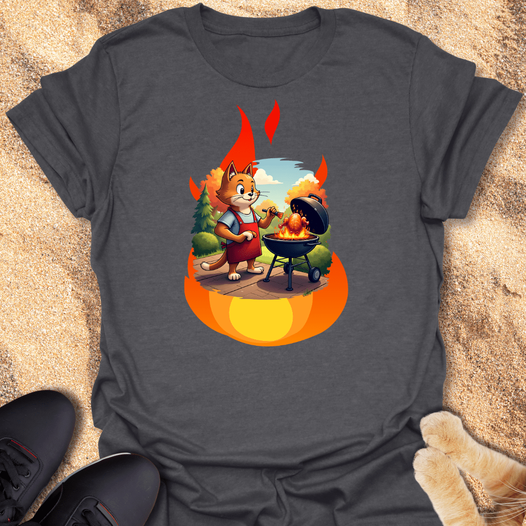 Feline Grill Master T-Shirt 32761368018579943874