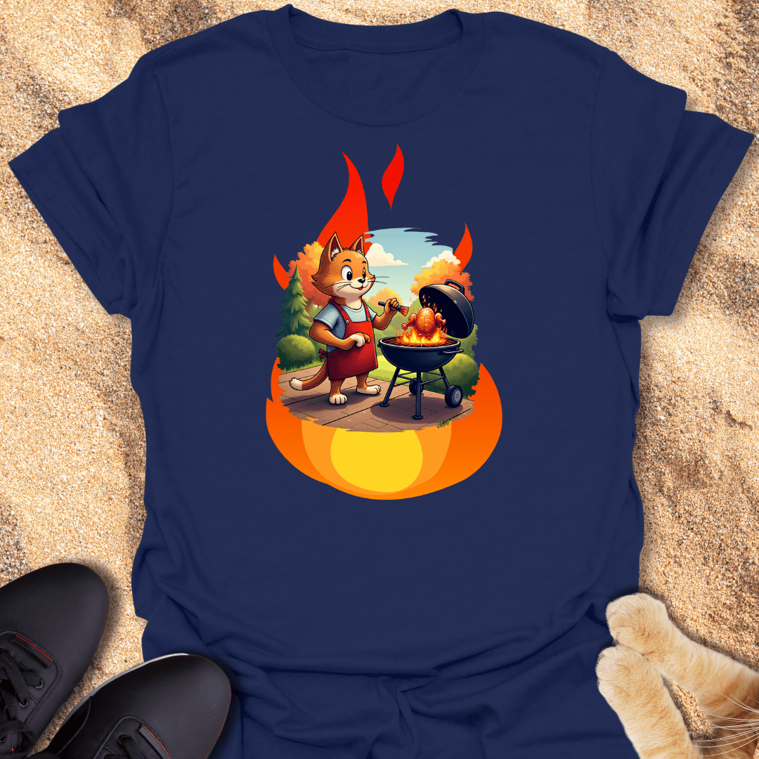 Feline Grill Master T-Shirt 97478330537517586395