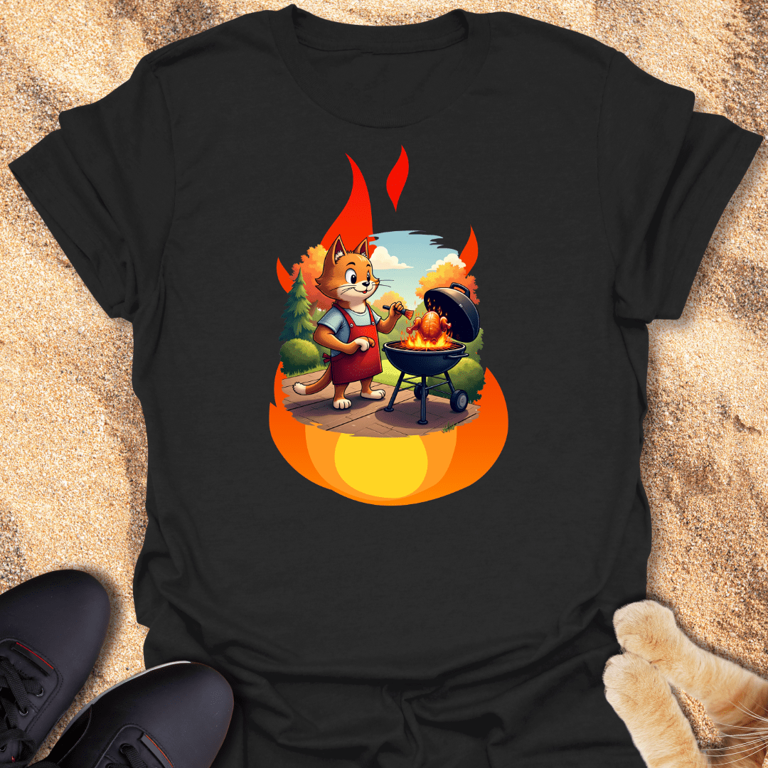 Feline Grill Master T-Shirt 24973319563561038709