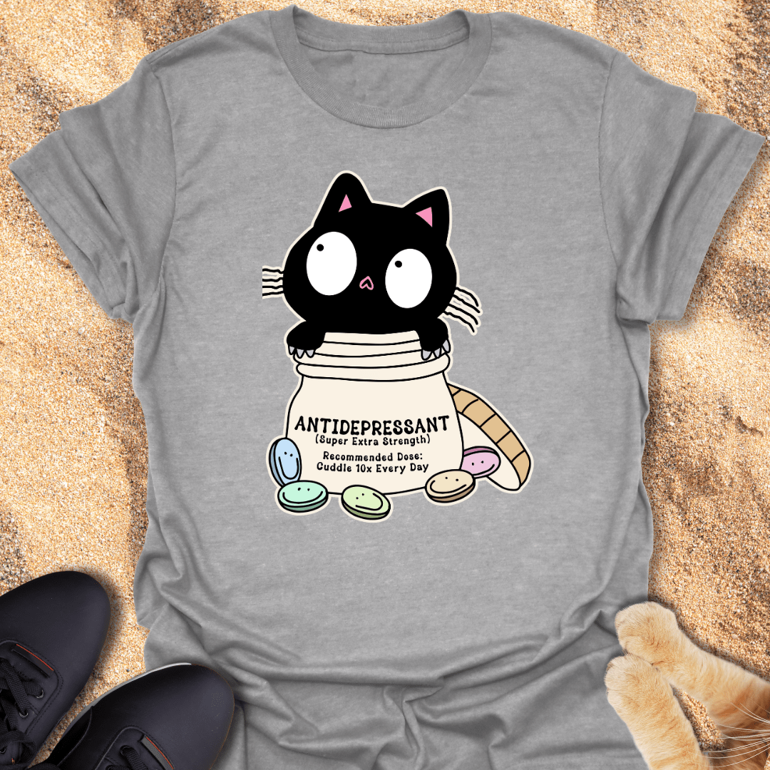 Feline Therapy in a Bottle T-Shirt 21498407962887453015