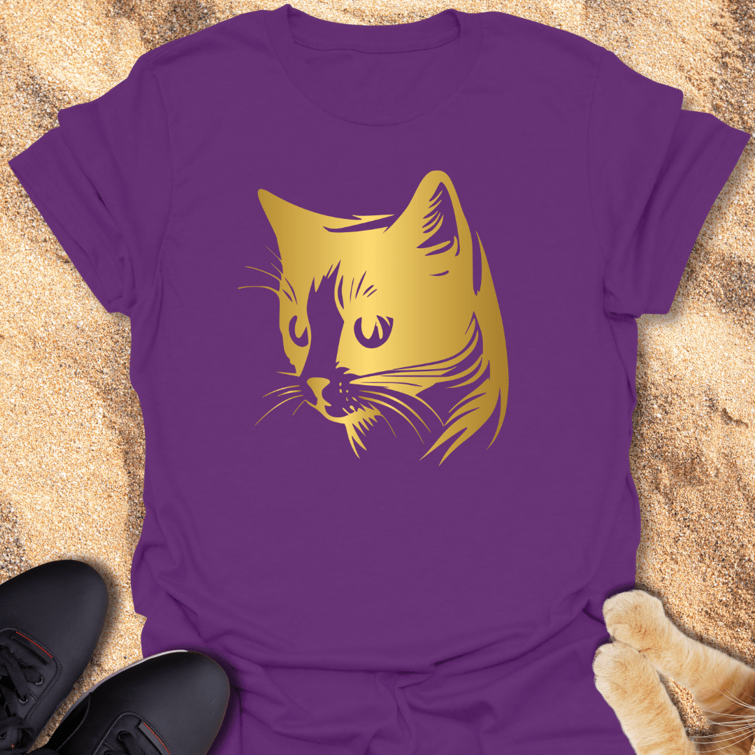 Golden Feline Majesty T-Shirt 18381852811345334606