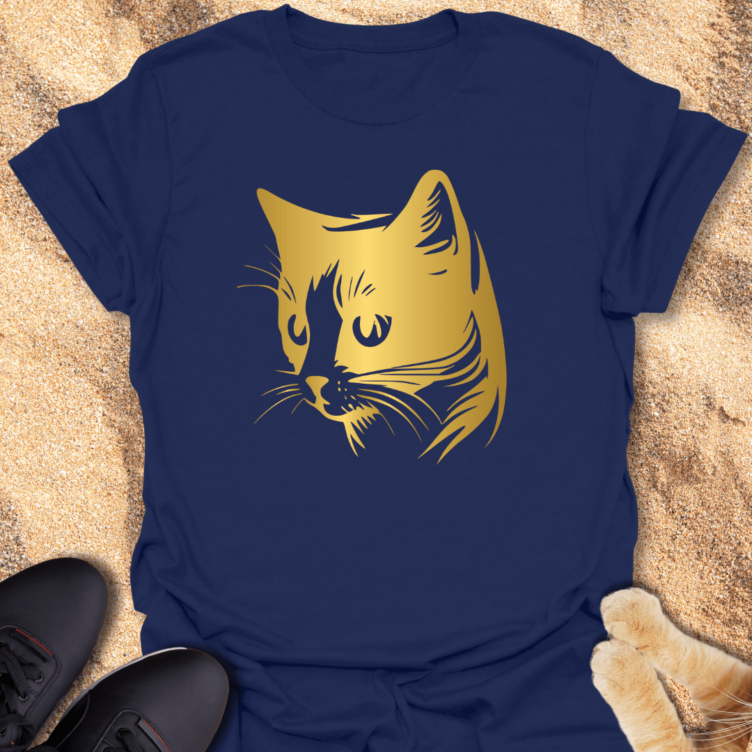 Golden Feline Majesty T-Shirt 14911098104890999705
