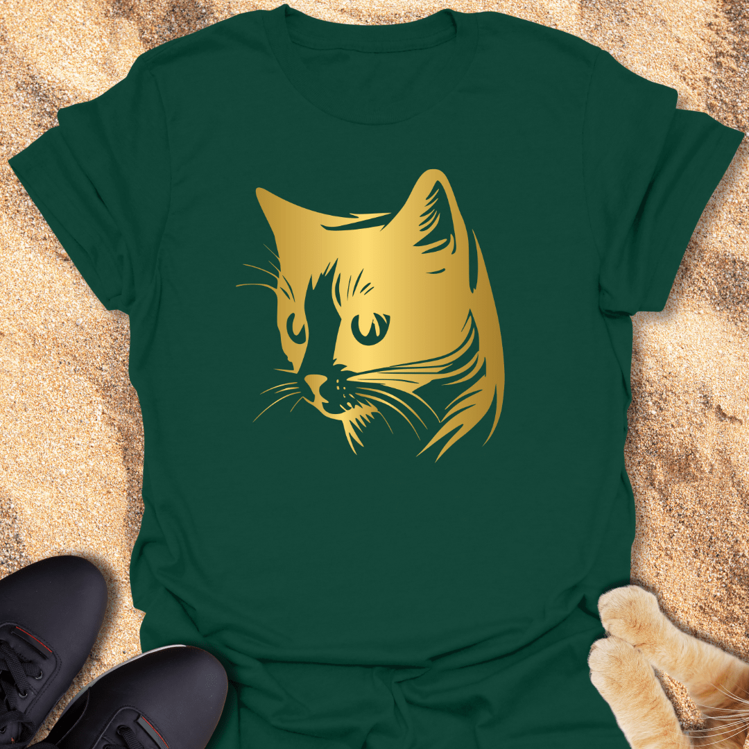 Golden Feline Majesty T-Shirt 33289187883284536751