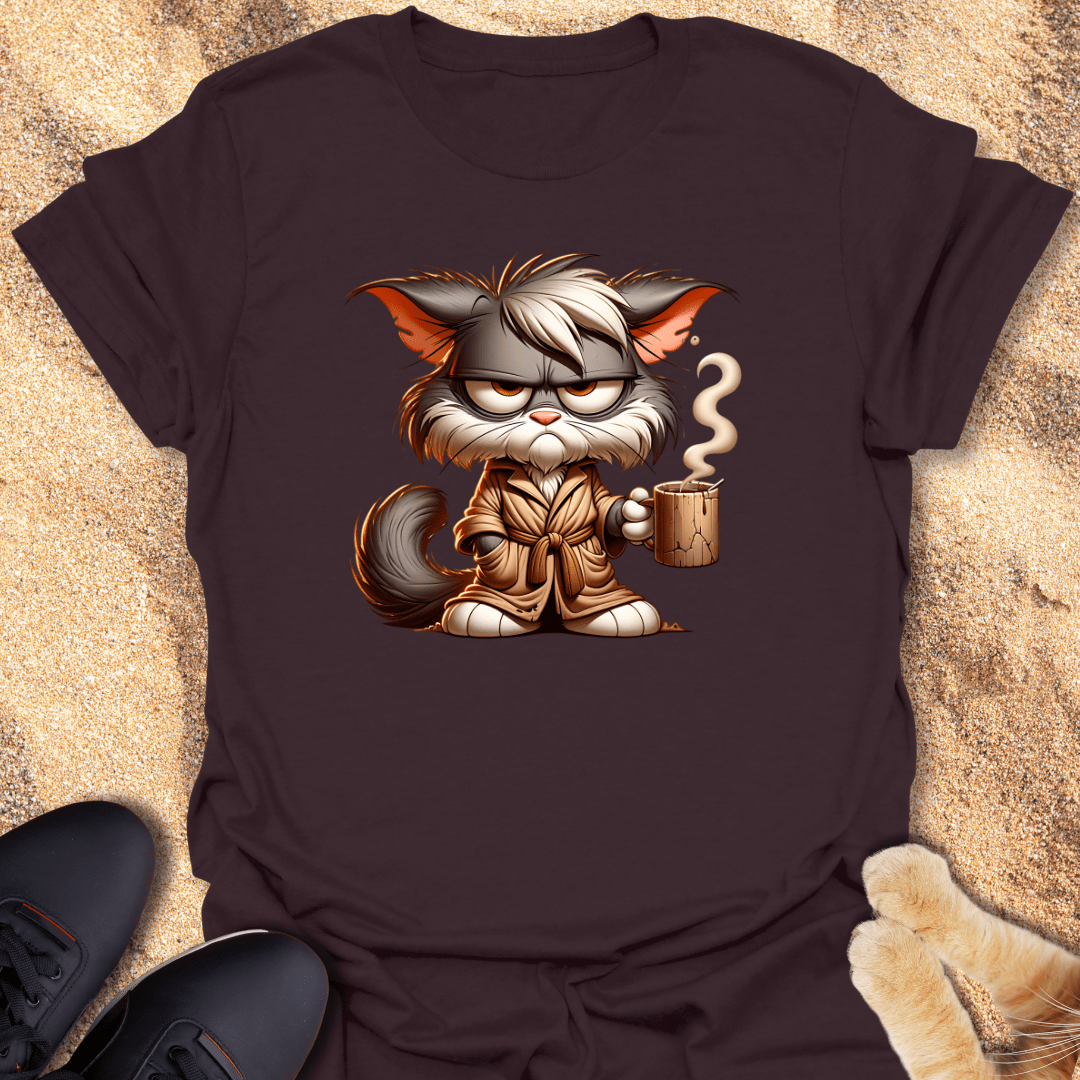 Grumpy but Caffeinated Cat T-Shirt 31437318824063327134