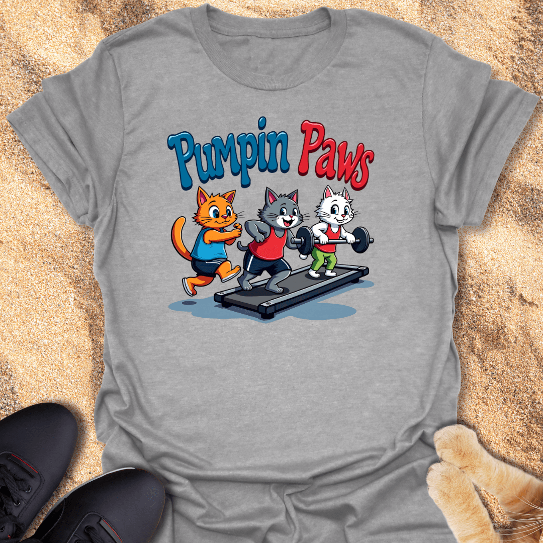 Gym Cats Pumping Iron T-Shirt 15968691895324792194