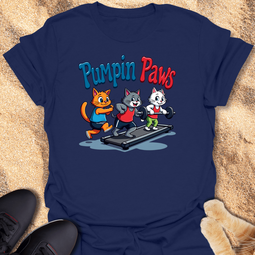 Gym Cats Pumping Iron T-Shirt 19451672235330046341