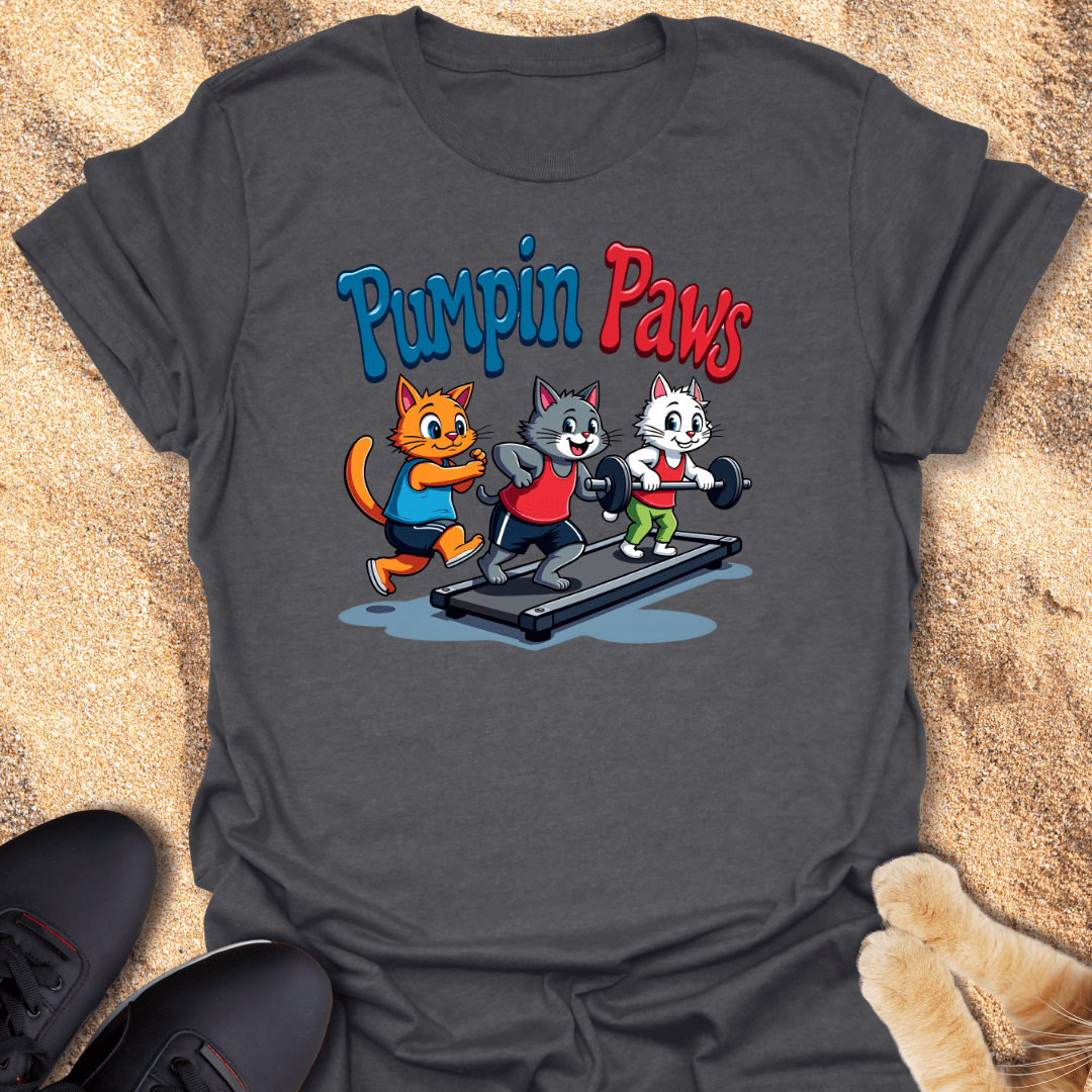 Gym Cats Pumping Iron T-Shirt 12175949023260700750