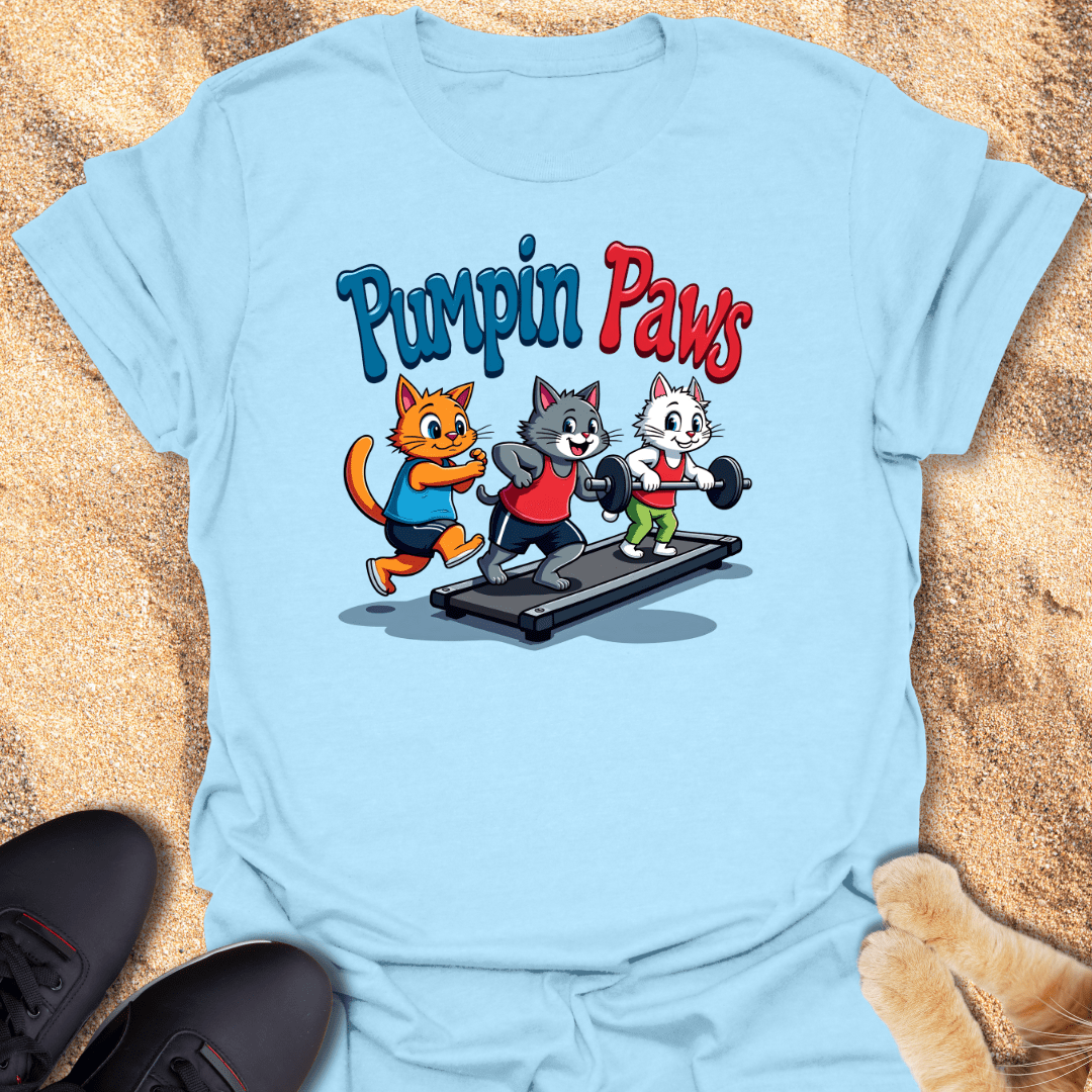 Gym Cats Pumping Iron T-Shirt 14233359456276990063
