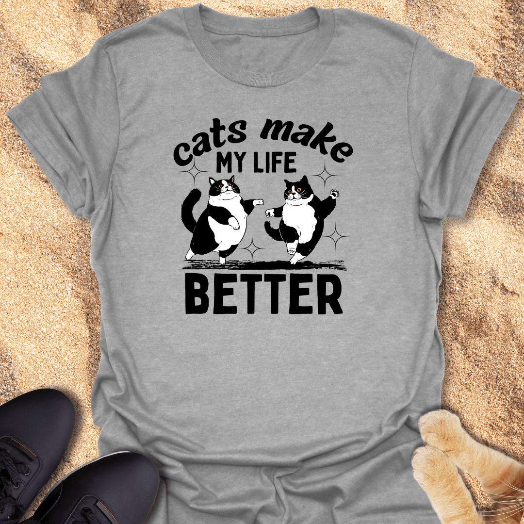 Joyful Cats Dance T-Shirt 26875847368897276798