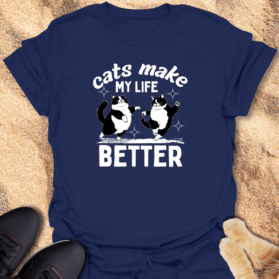Joyful Cats Dance T-Shirt 16225339042892320269
