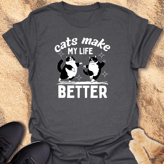 Joyful Cats Dance T-Shirt 19518769828203138063