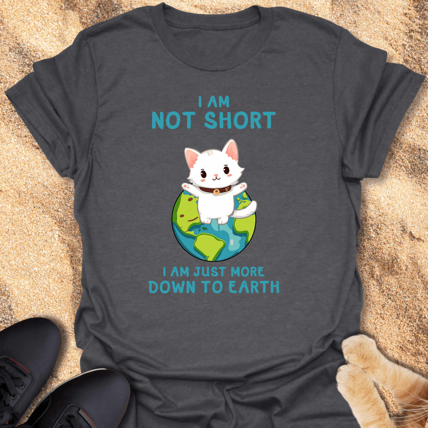 Kitten Graphic T-Shirt - I am not short 19648484490974109914