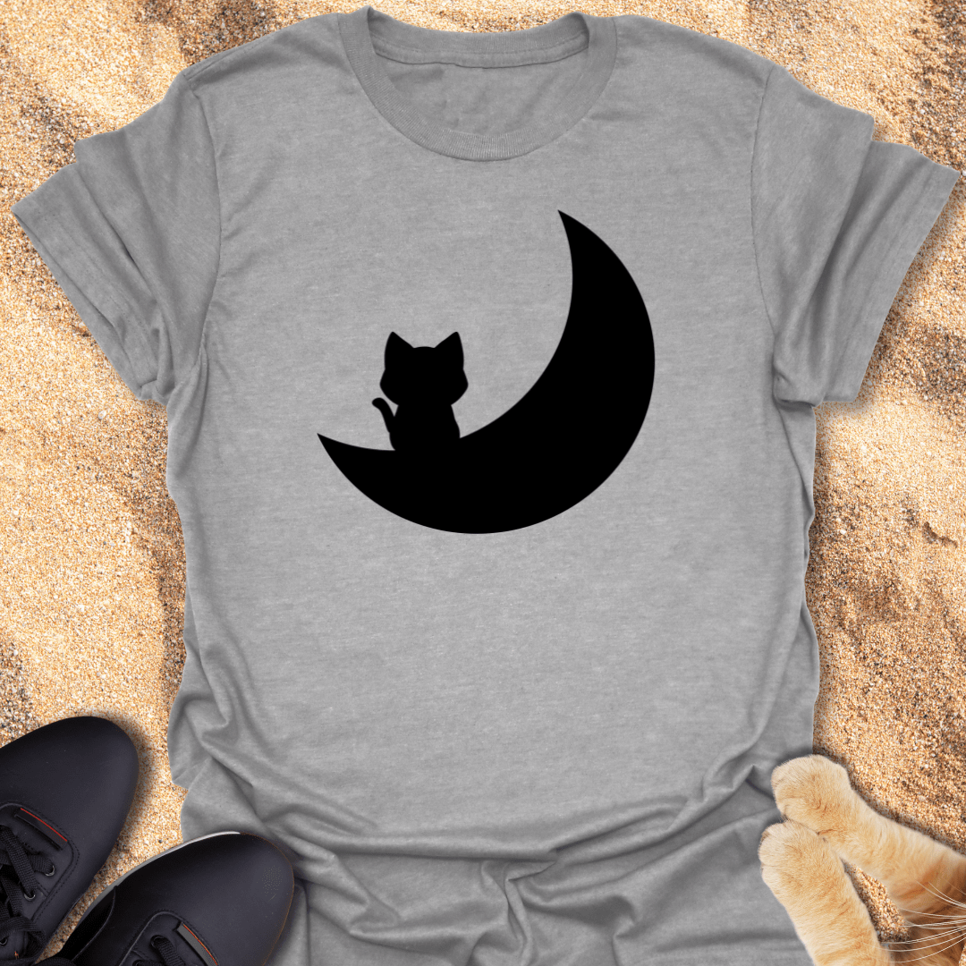 Kitten on a Moon Shard T-Shirt 52159095098183747146