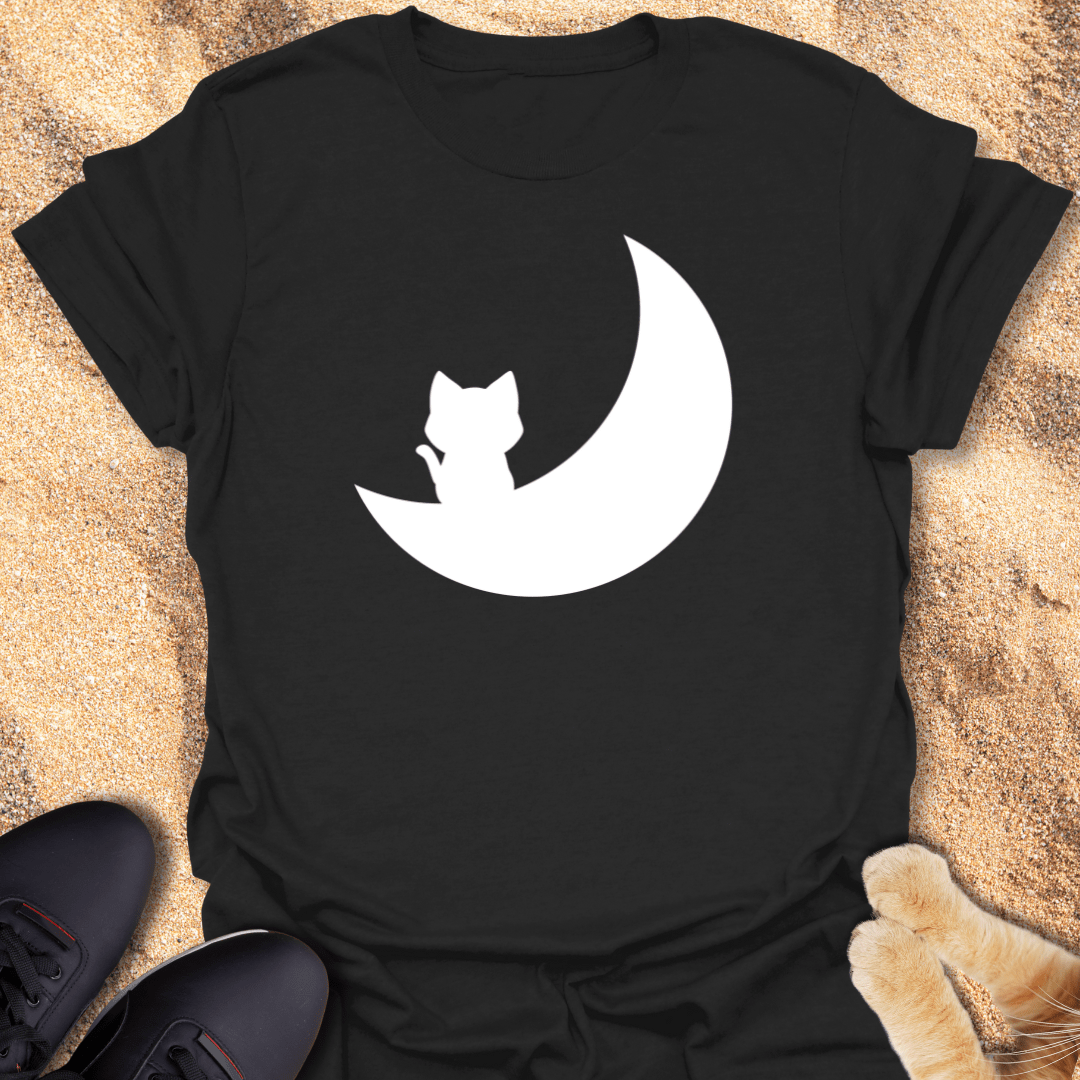 Kitten on a Moon Shard T-Shirt 18796425627114659030