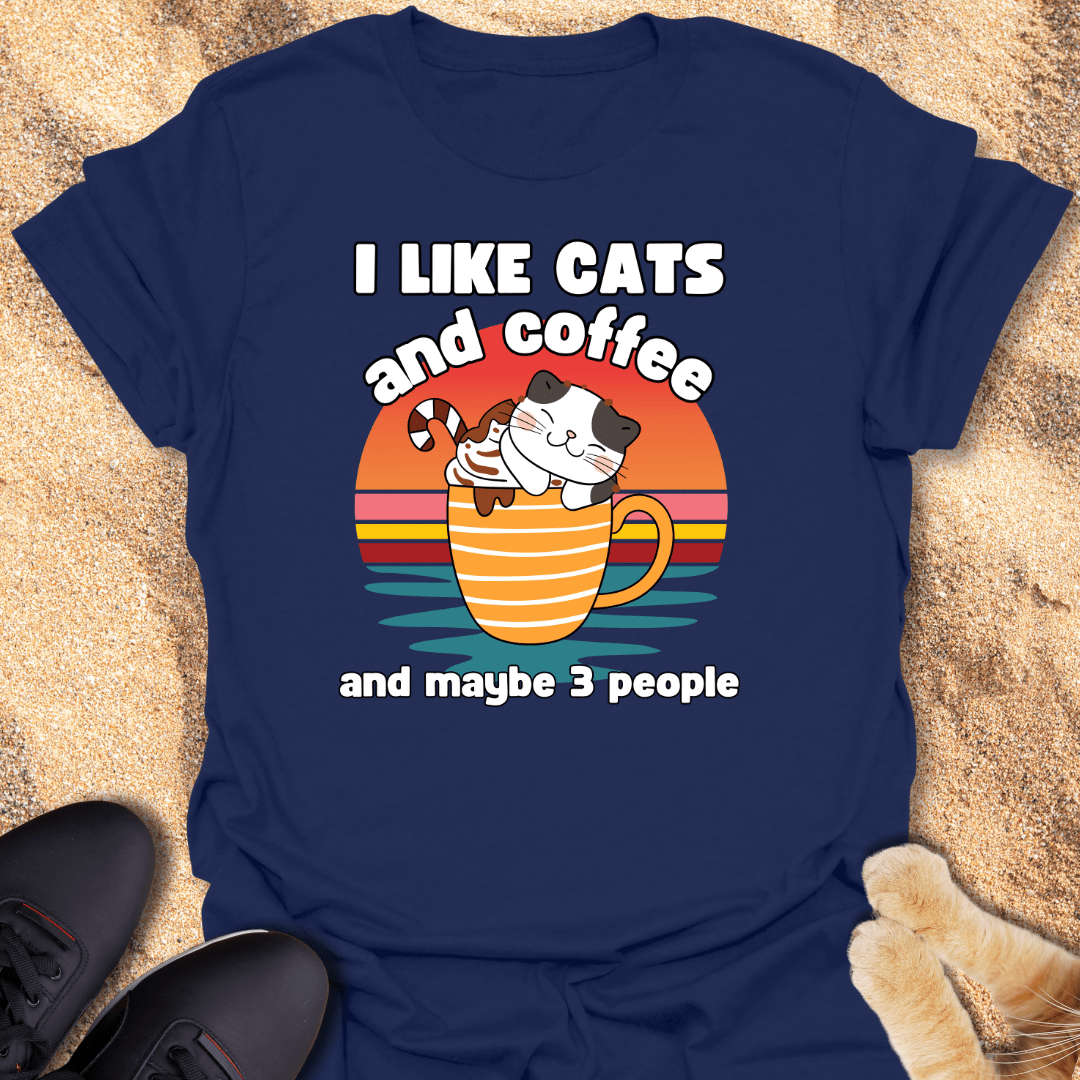 Latte, Cats & Solitude T-Shirt 30007799890112490969