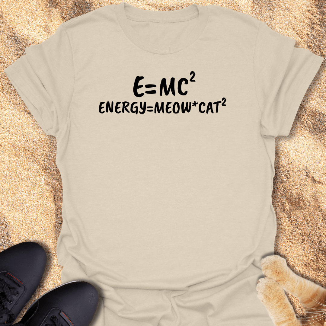 Meow Physics Energy = Cat² T-Shirt 24862802903356743721