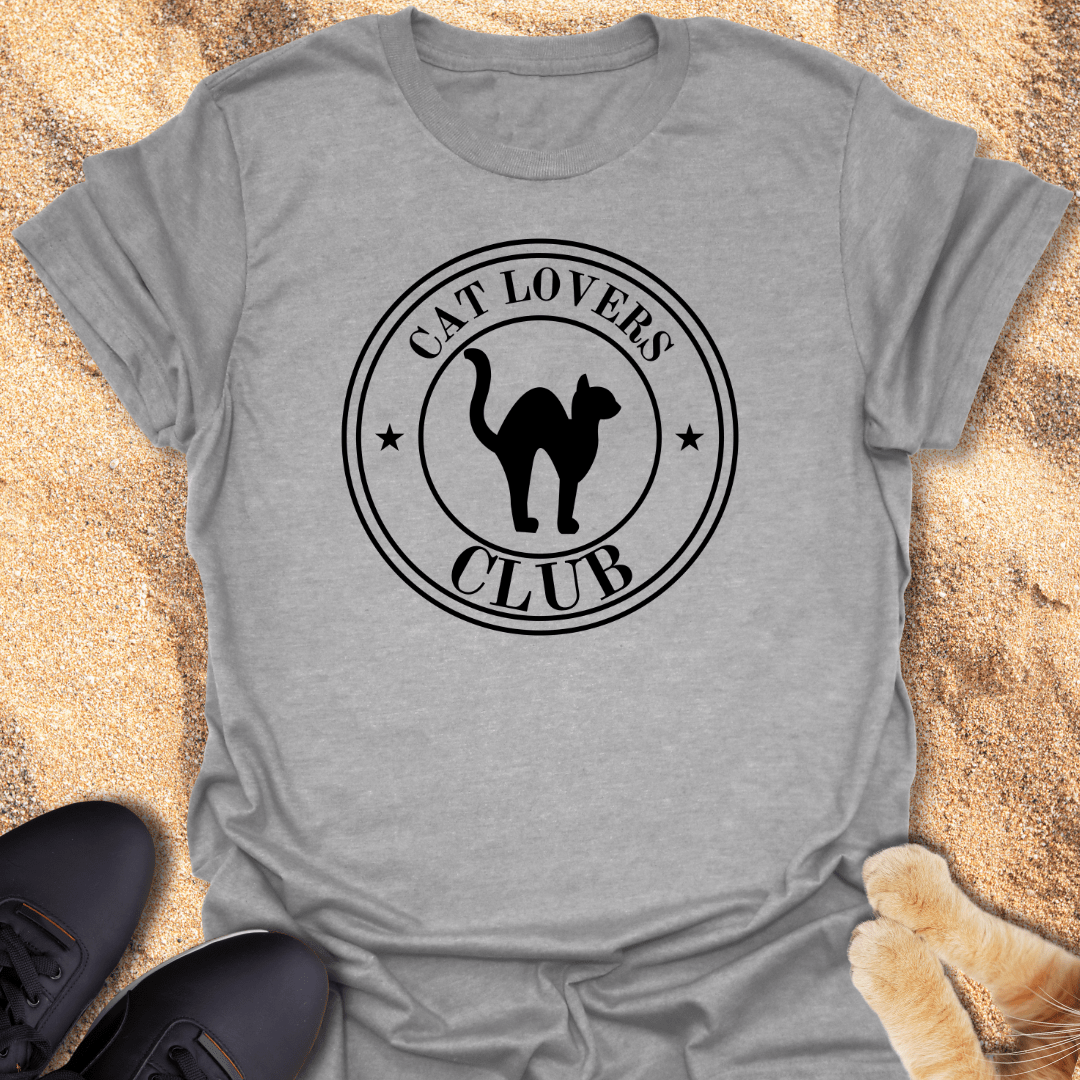 Midnight Purrs: Cat Club Style T-Shirt 33017057196340673795