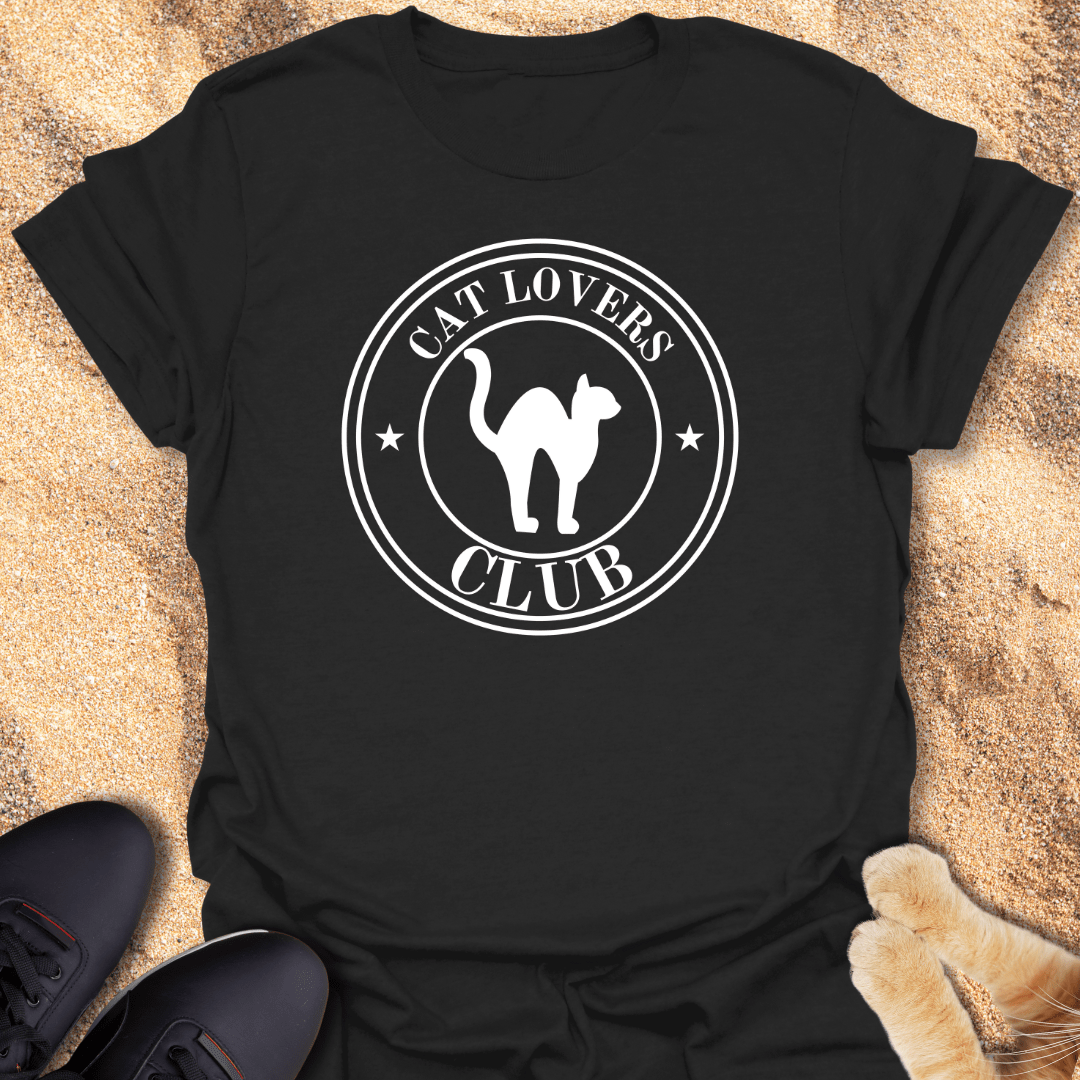 Midnight Purrs: Cat Club Style T-Shirt 23600672349555509294