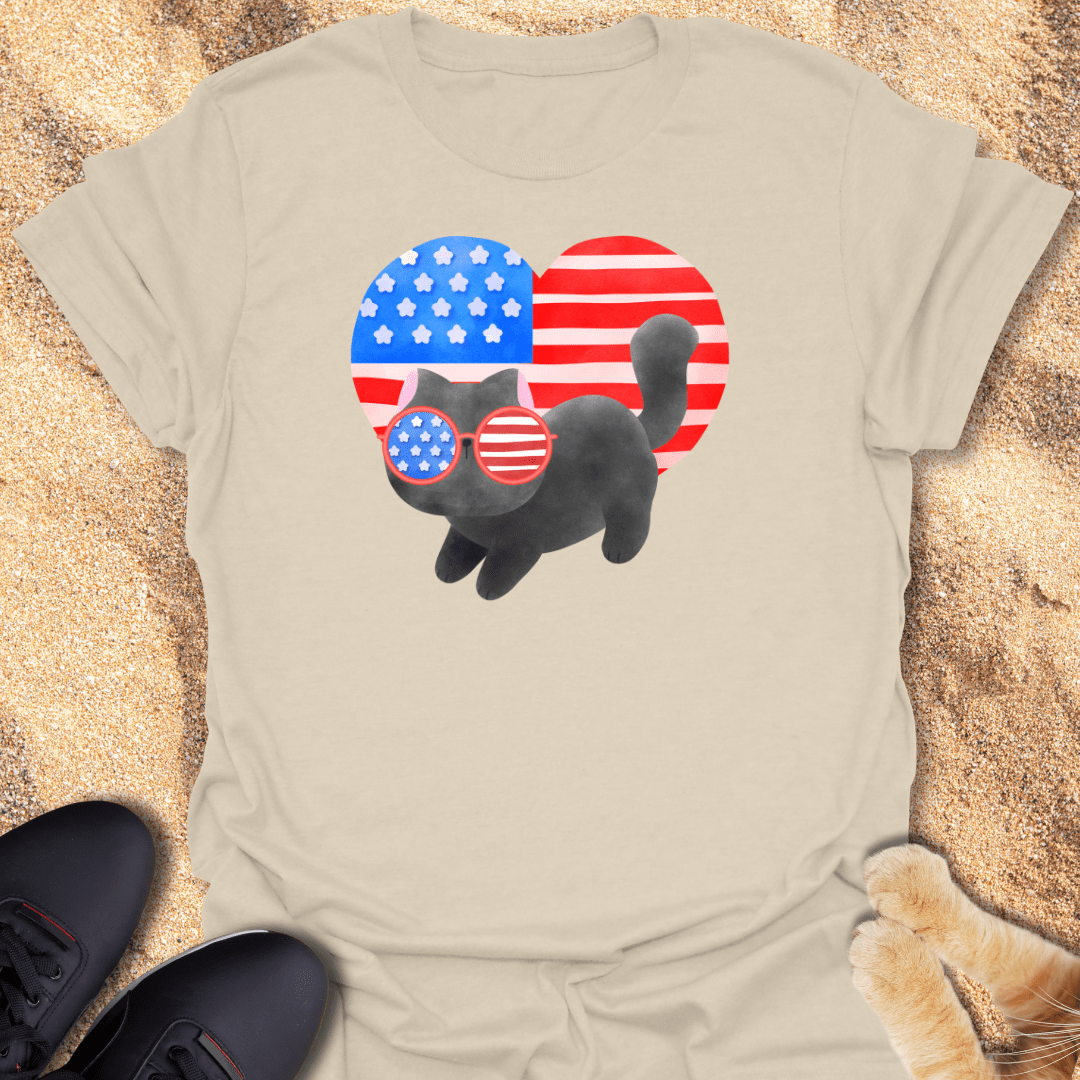 Patriotic Cat Vibes T-Shirt 23049982857417297741