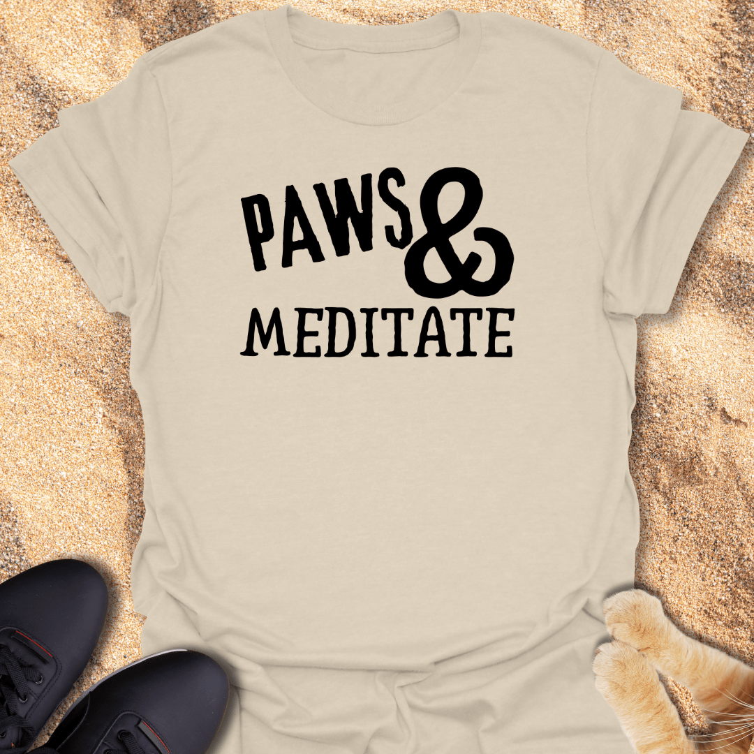 Paws & Meditate T-Shirt 29856966061111451714