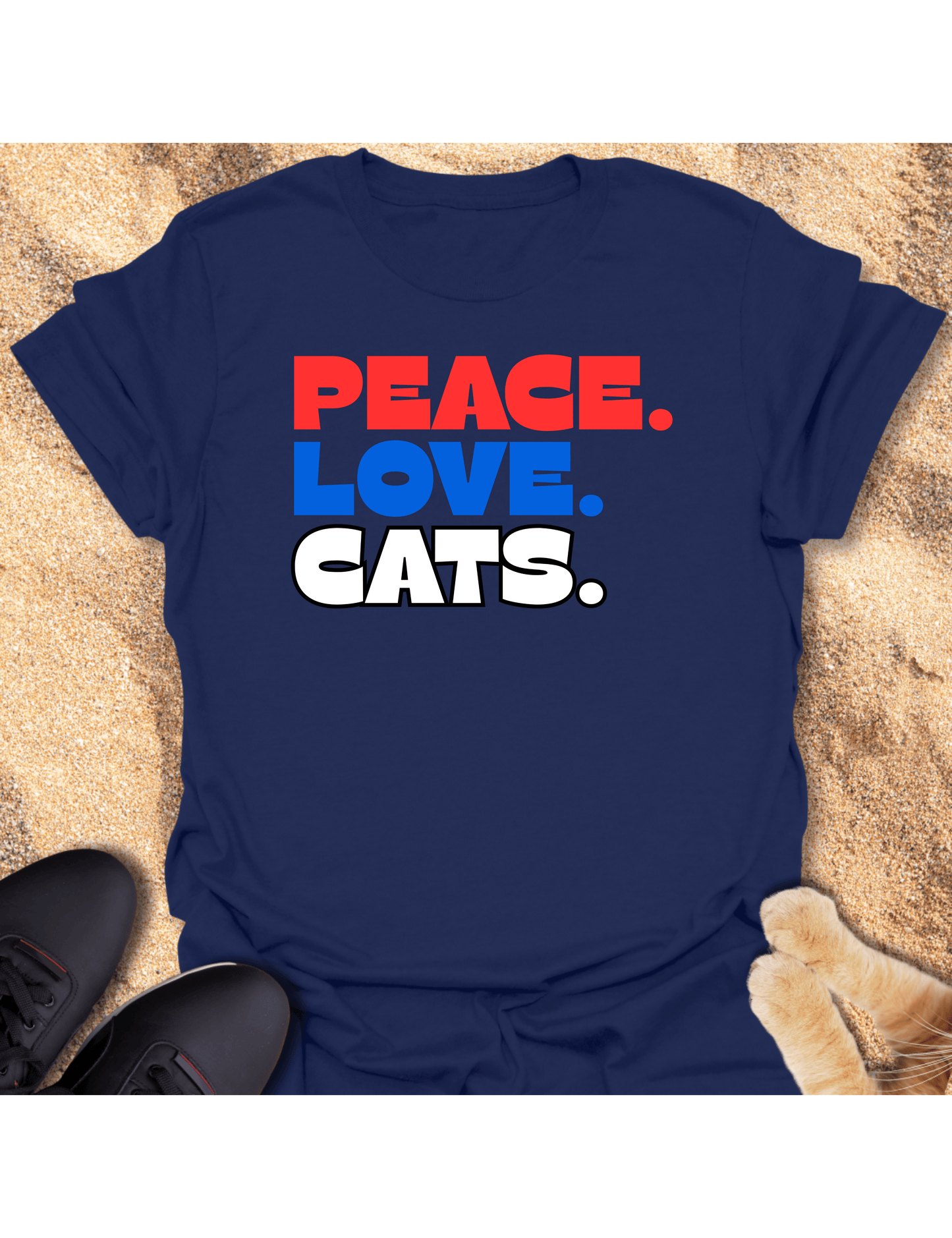 Peace. Love. Cats. T-Shirt 41836993640738592392