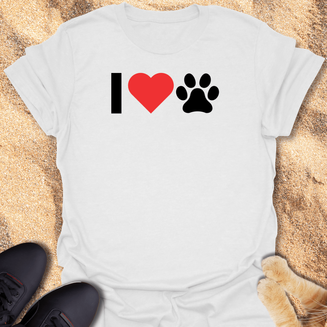 Purr-fectly Pawsome Love T-Shirt 13837063548304789382