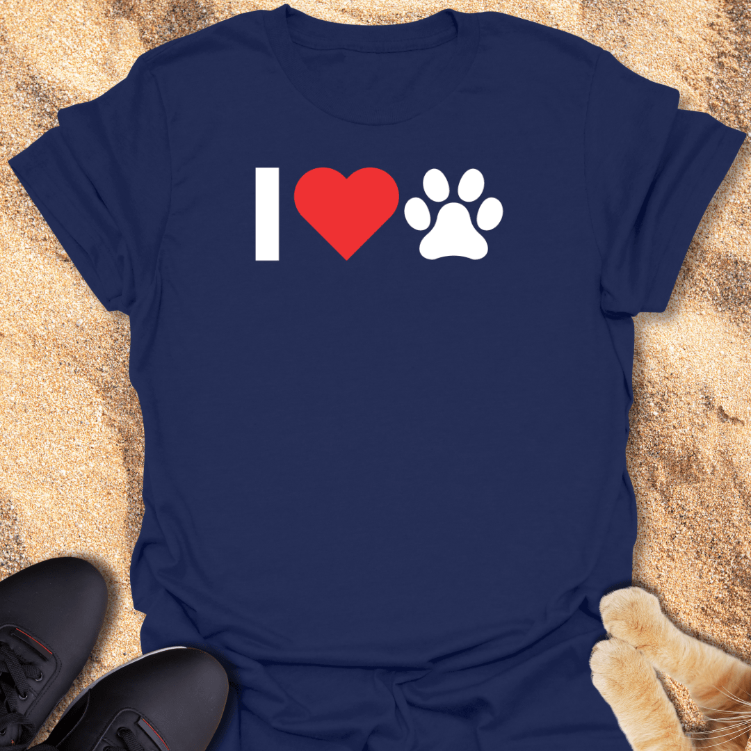 Purr-fectly Pawsome Love T-Shirt 13456880033819507986