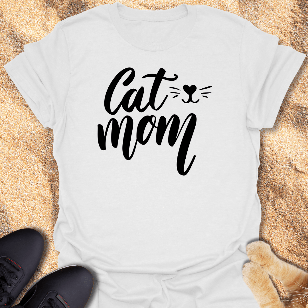 Purrfect Cat Mom with Whiskers T-Shirt 20146062723972665707