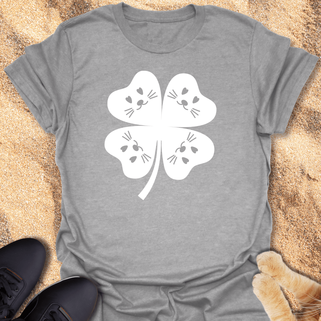 Purrfect Luck in Every Leaf T-Shirt 27969384254738414184