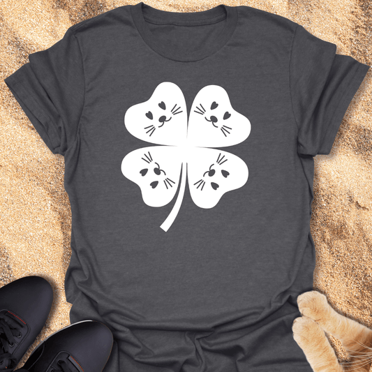 Purrfect Luck in Every Leaf T-Shirt 15468632918981600995