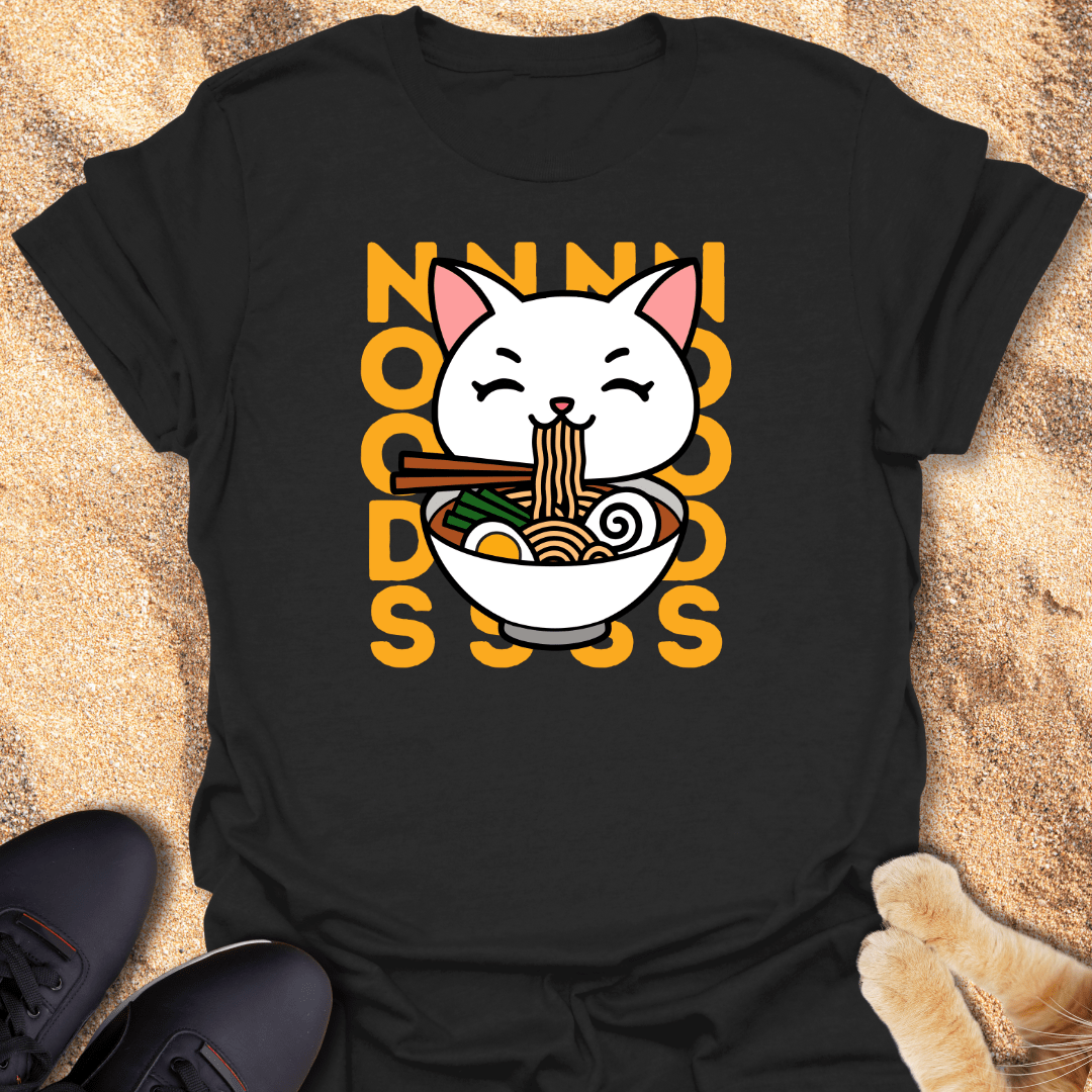 Purrfectly Slurpin’ Noods T-Shirt 24157969097611178456