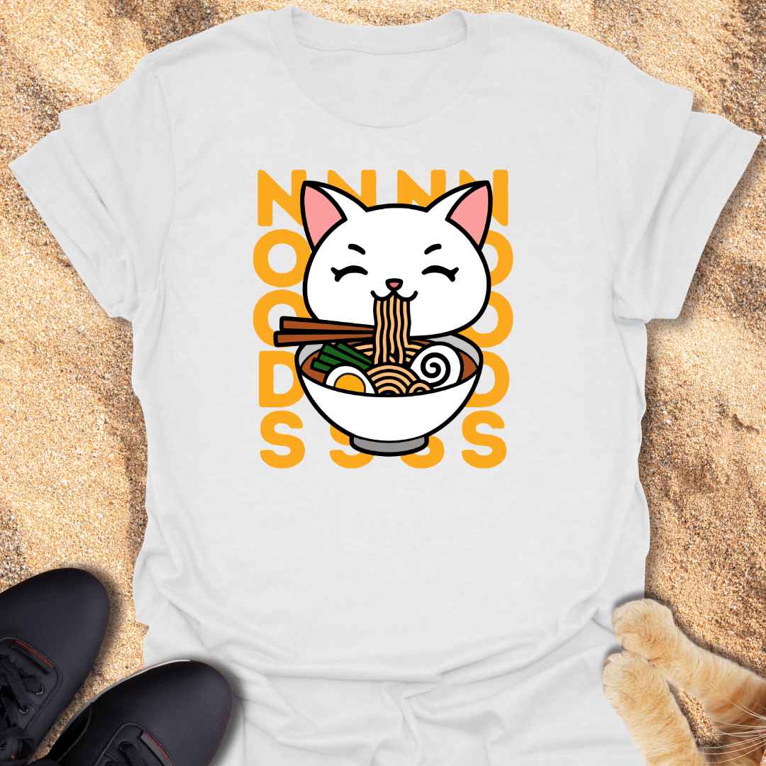 Purrfectly Slurpin’ Noods T-Shirt 35668301930732035162