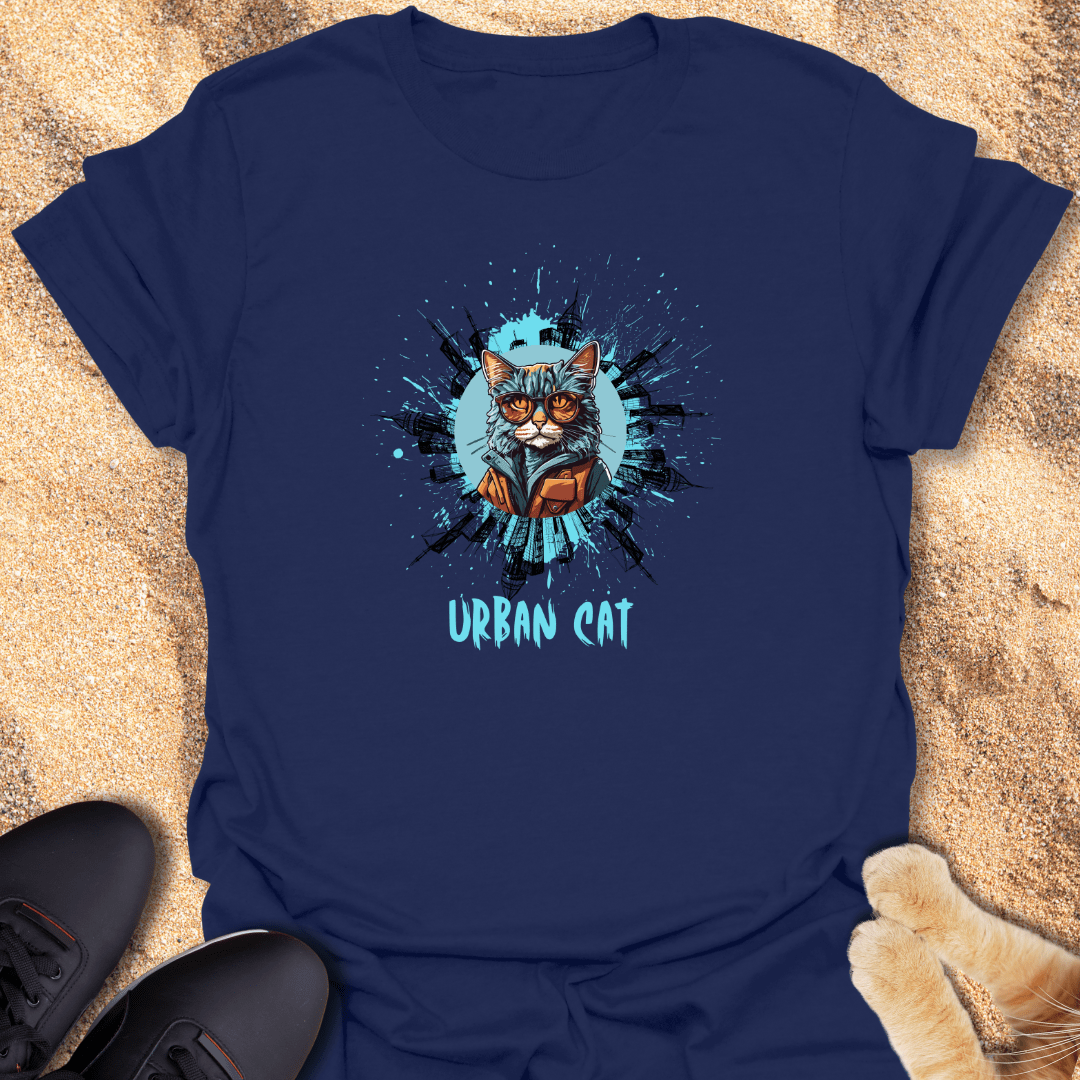 Street Smart Urban Cat T-Shirt 84207315049127213038