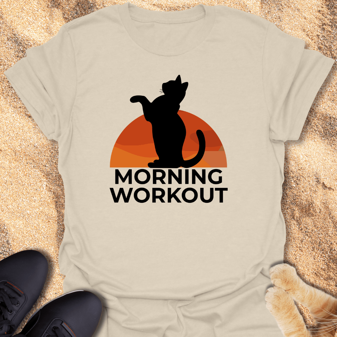 Sunrise Stretch Cat Style T-Shirt 16577478725108976586
