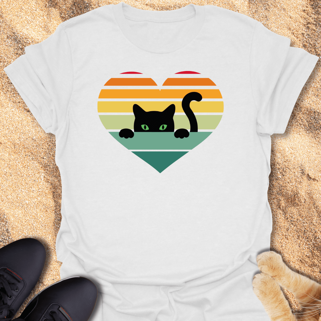 Sunset Kitty Charm T-Shirt 29464362453935897332