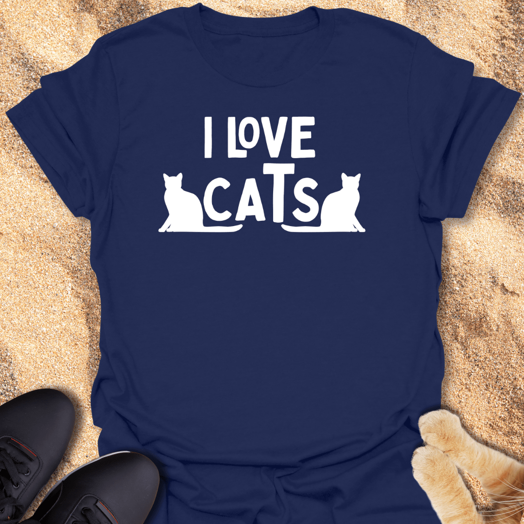 Two Cats, One Love T-Shirt 24556088846206332988