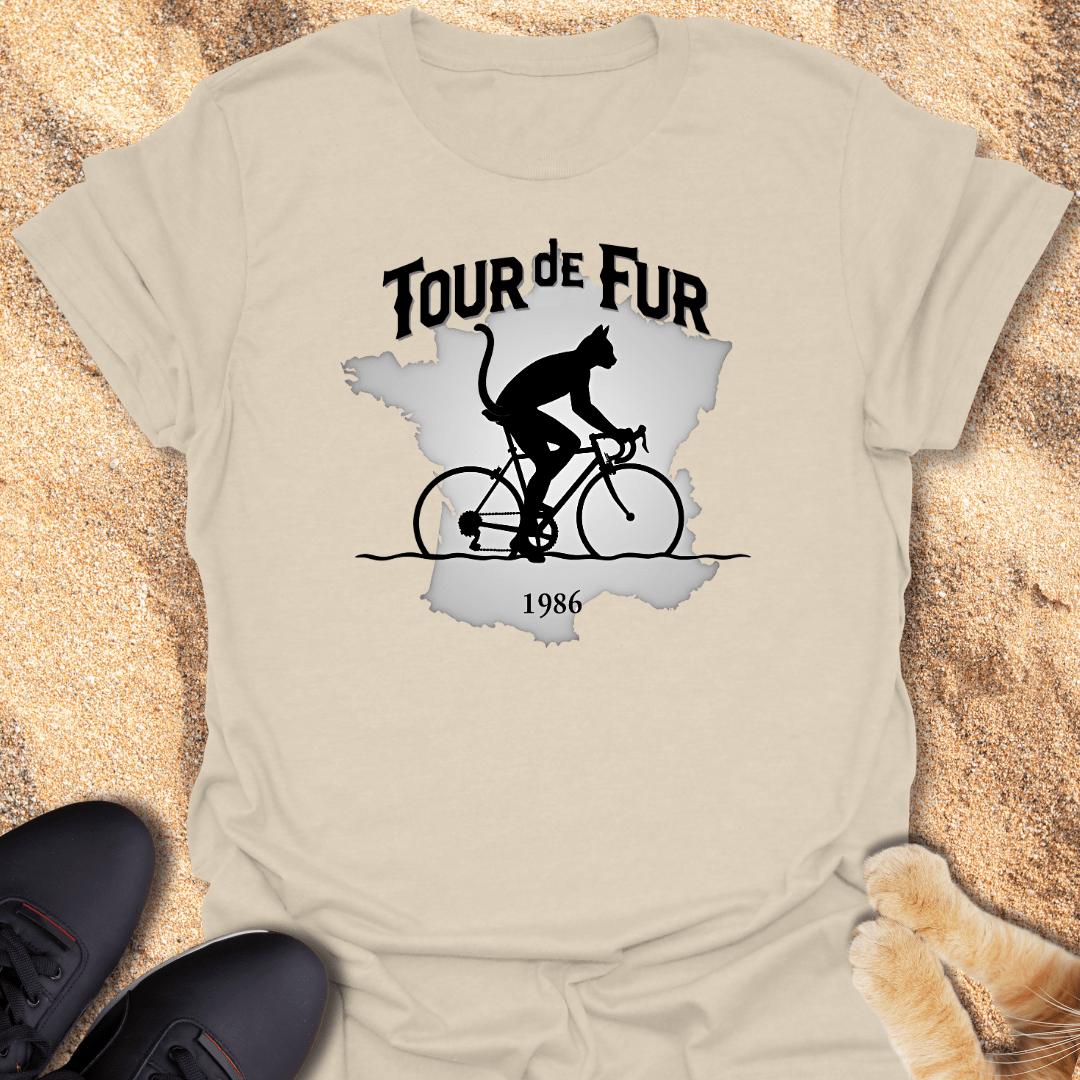 Whiskers on Wheels: Tour de Fur 1986 T-Shirt 20499121133122069080