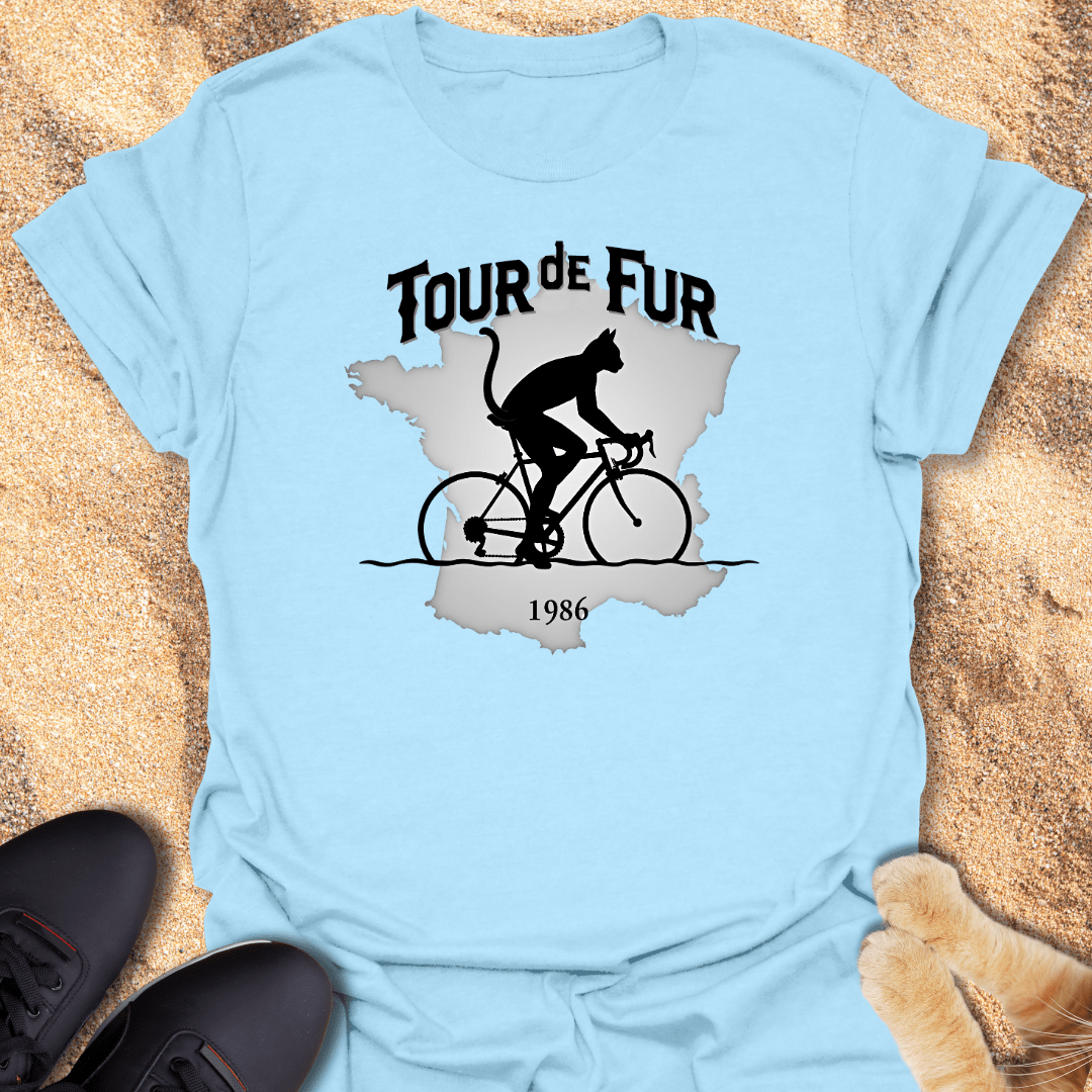 Whiskers on Wheels: Tour de Fur 1986 T-Shirt 30020936135195969338