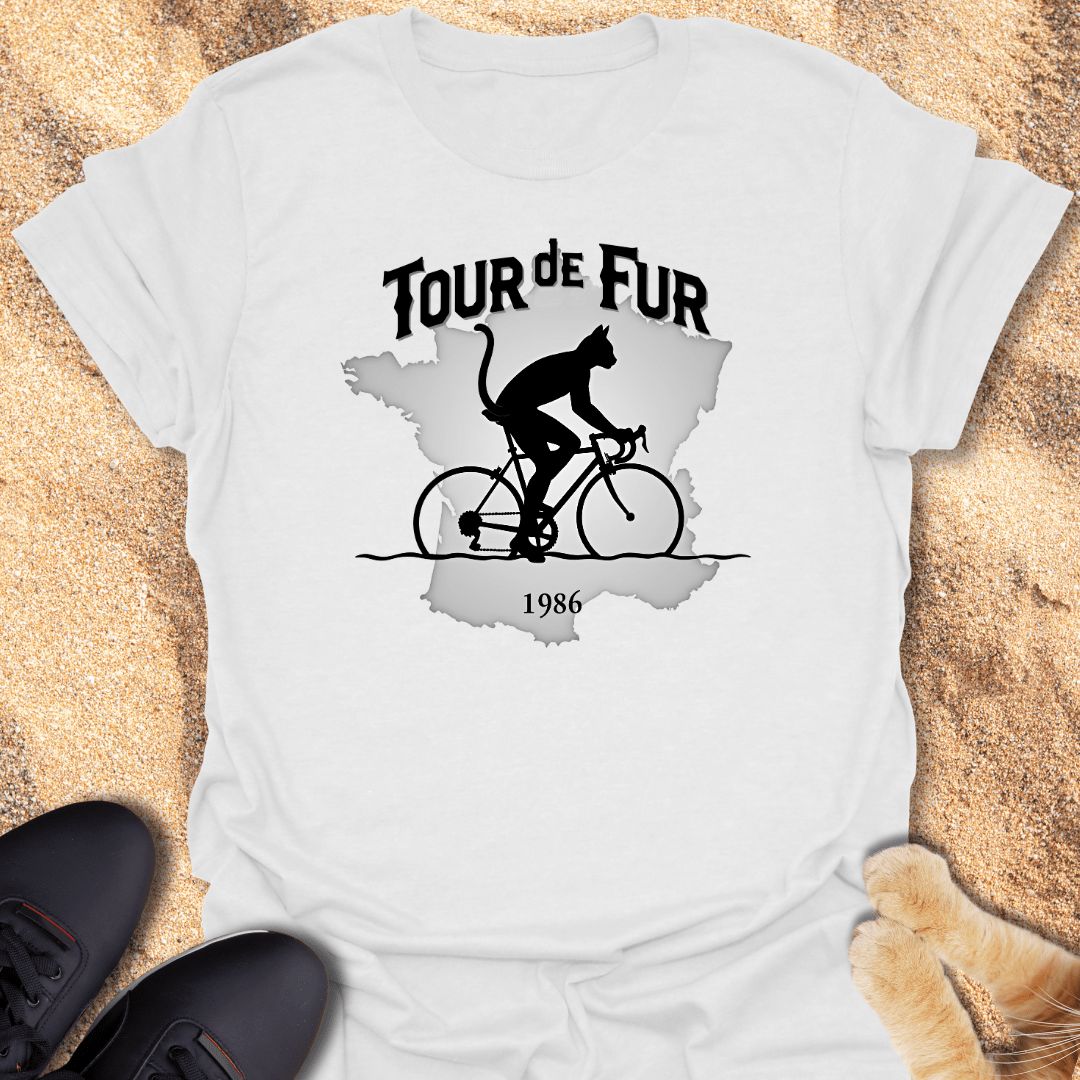 Whiskers on Wheels: Tour de Fur 1986 T-Shirt 14278232495392109339