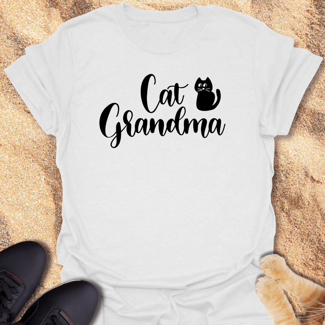 Cat Grandma Tee with Cat Design T-Shirt 24639207941926667841